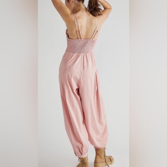 Free People Pink Jumpsuit with Strappy Design - Picture 4 of 14